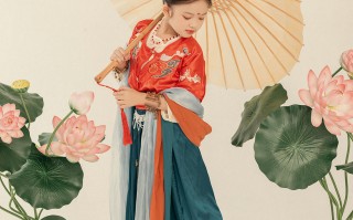 敦煌穿搭女童汉服夏季，敦煌色汉服